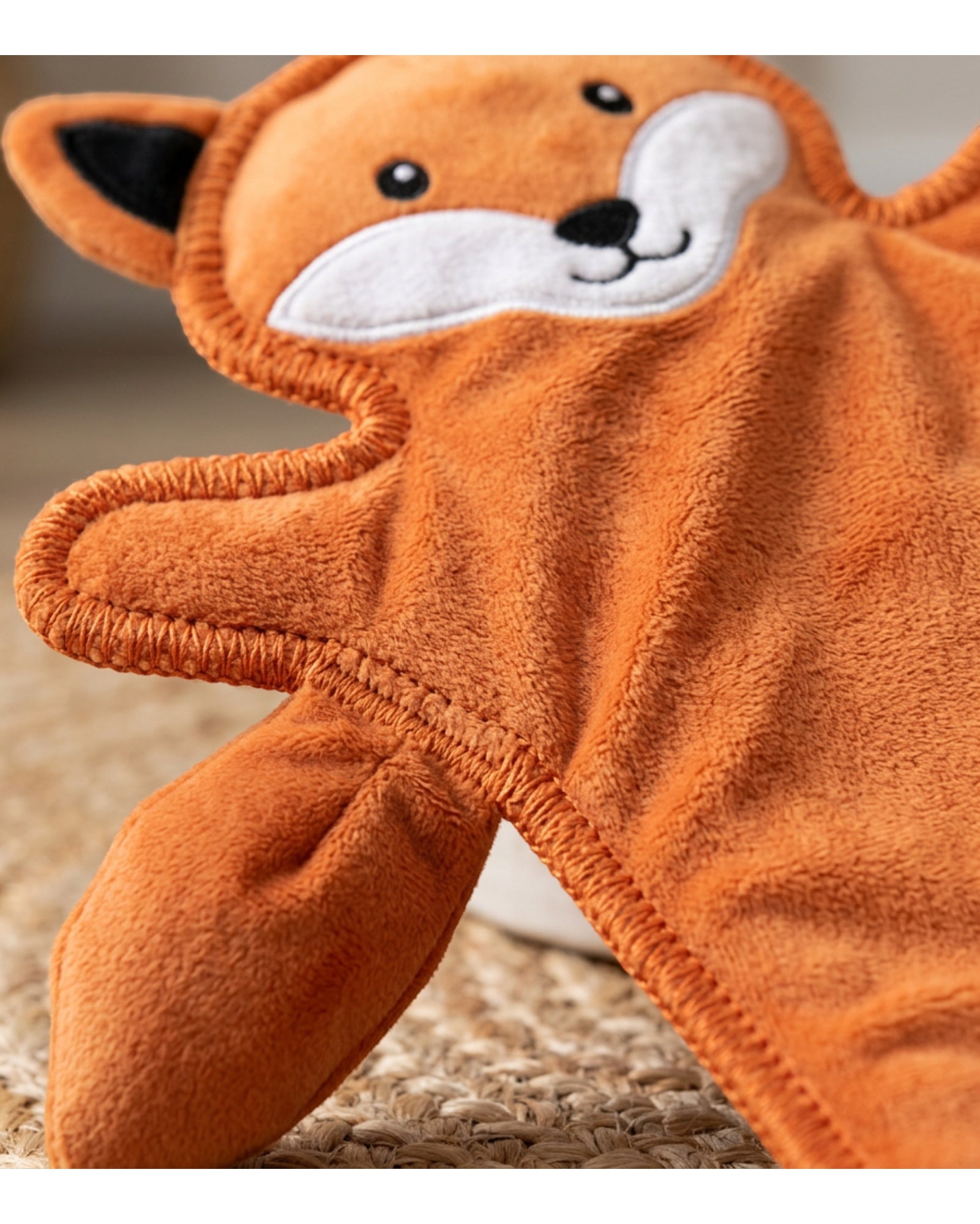Vovn Crinkle Dog Toy Fox Orange 13 in