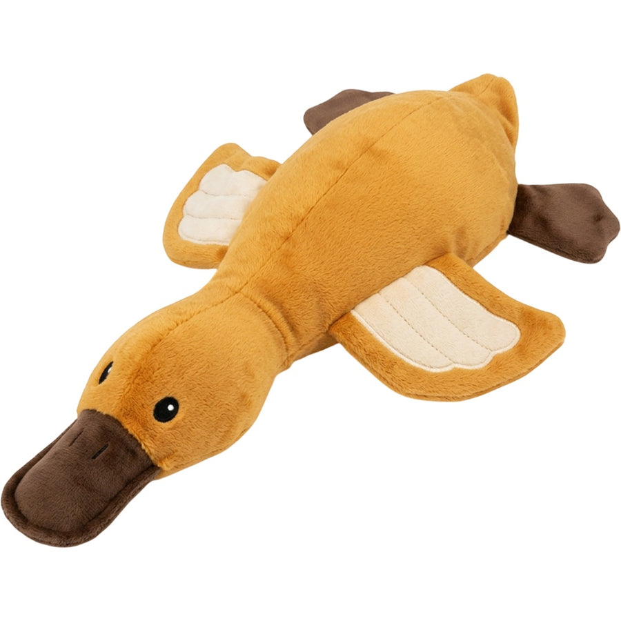 Vovn Marshbill Plush Duck Squeaker Dog Toy 14 in Ochre