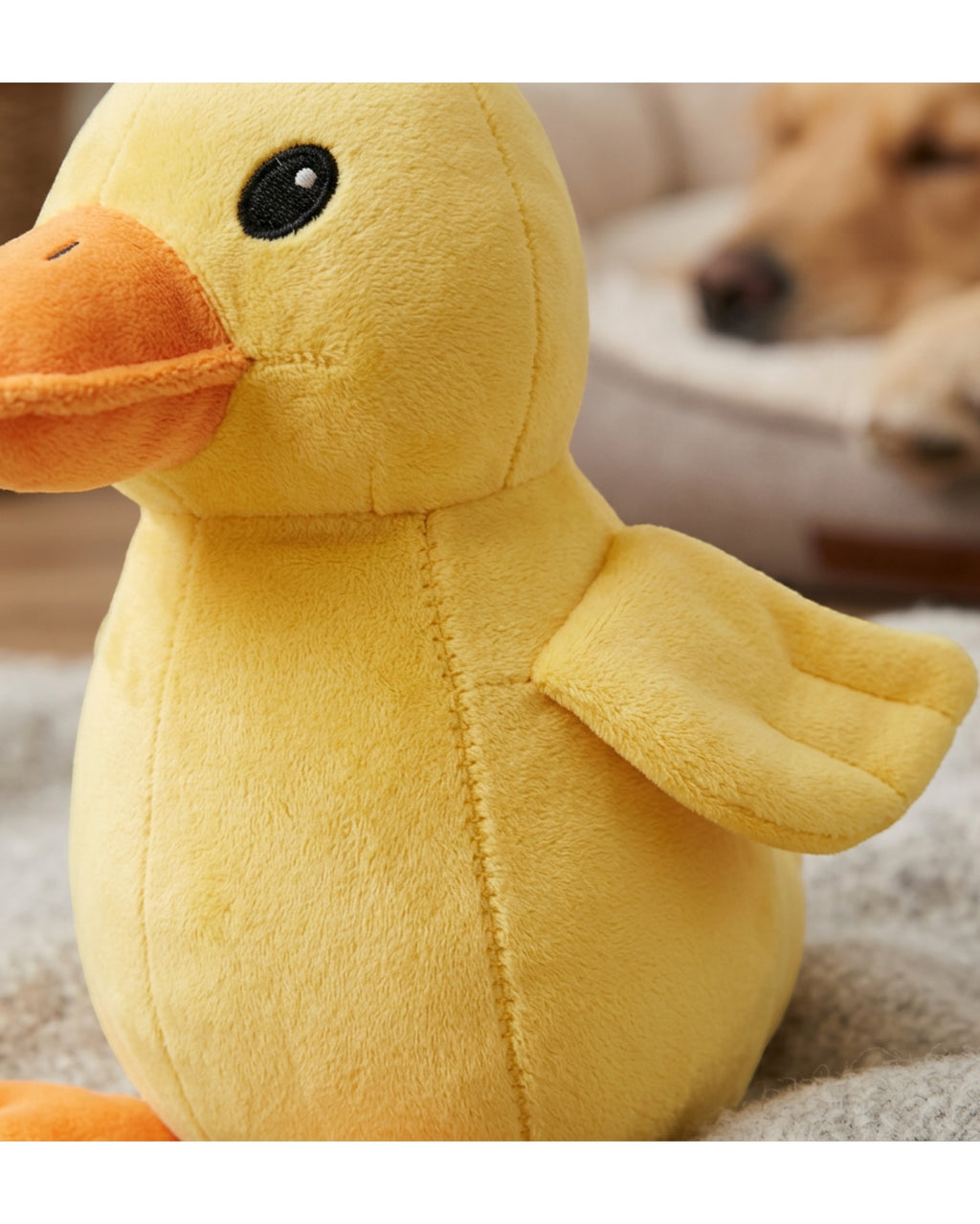 Vovn Plush Squeaky Dog Toy Duck Yellow 9 in
