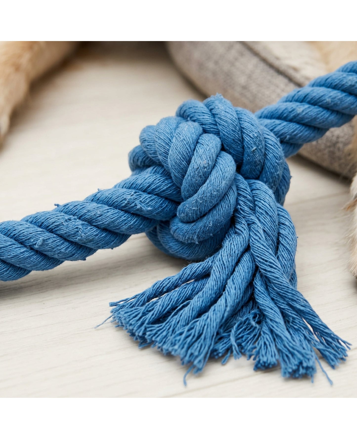 Vovn Rope Dog Toy Blue Knot 12 in
