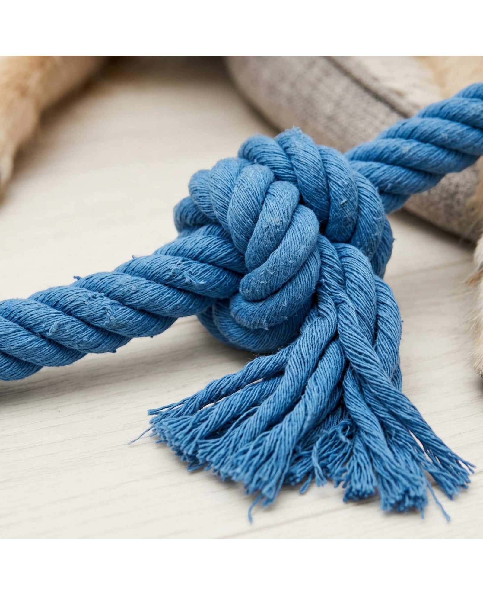 Vovn Rope Dog Toy Blue Knot 12 in