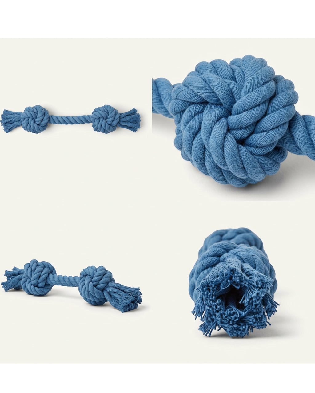 Vovn Rope Dog Toy Blue Knot 12 in