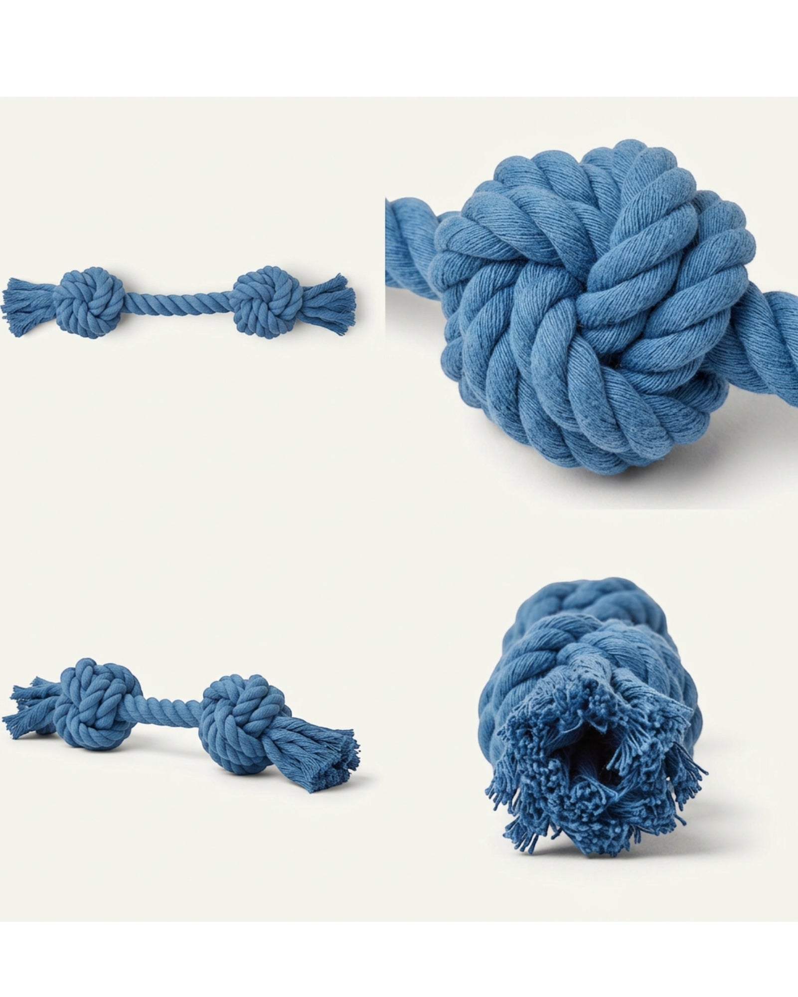 Vovn Rope Dog Toy Blue Knot 12 in