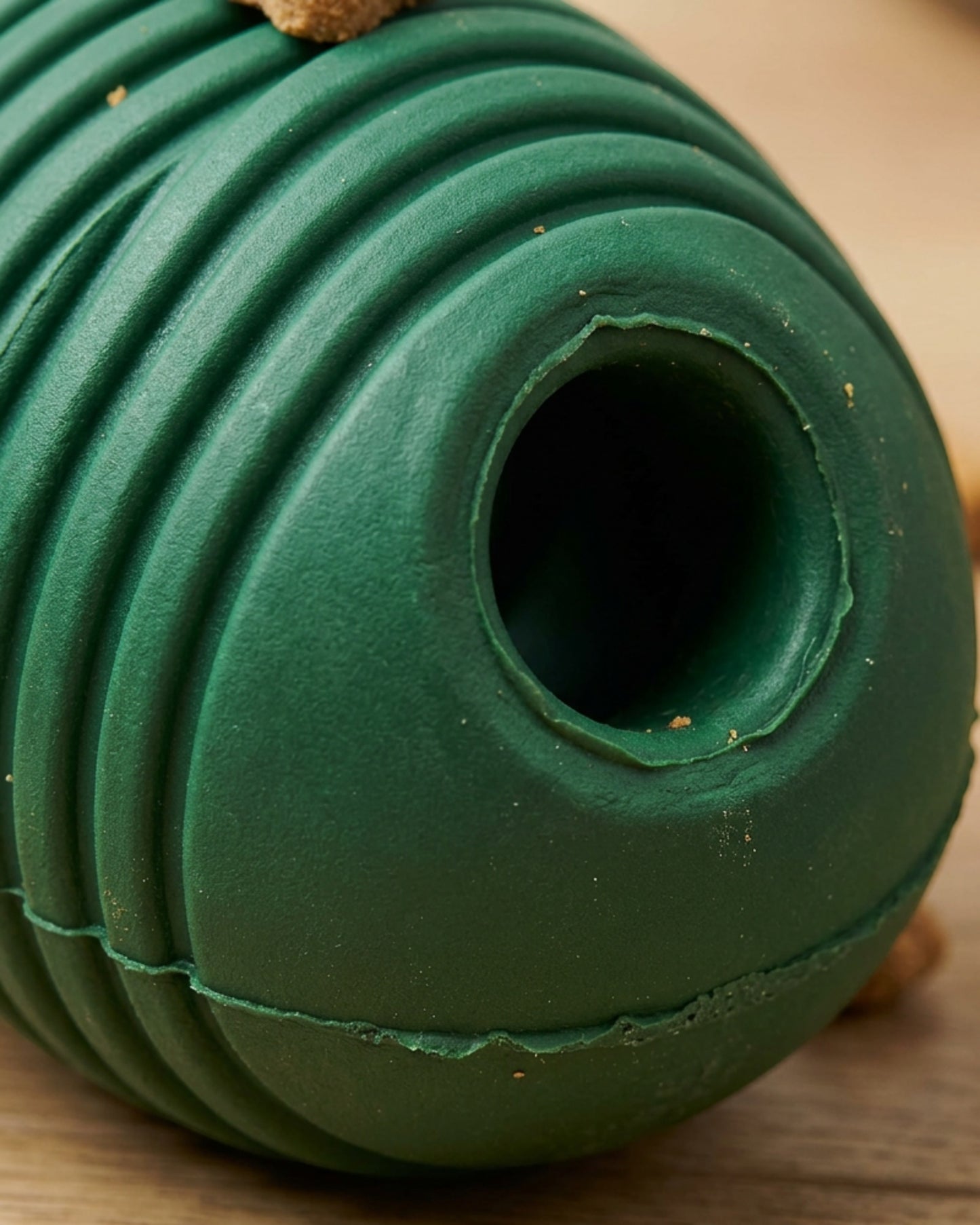 Vovn Rubber Treat Dog Toy Green 4 in