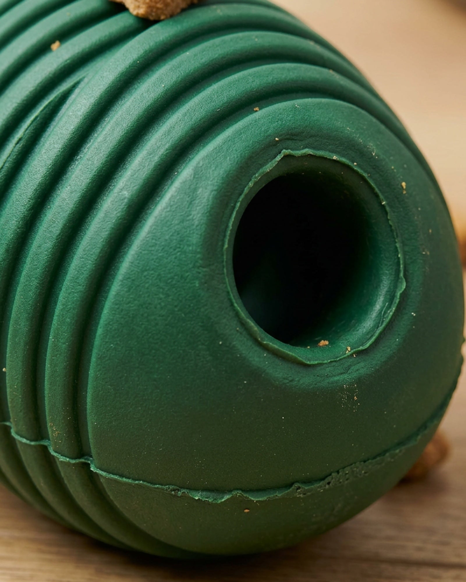 Vovn Rubber Treat Dog Toy Green 4 in