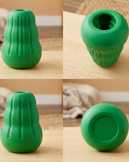 Vovn Rubber Treat Dog Toy Green 4 in