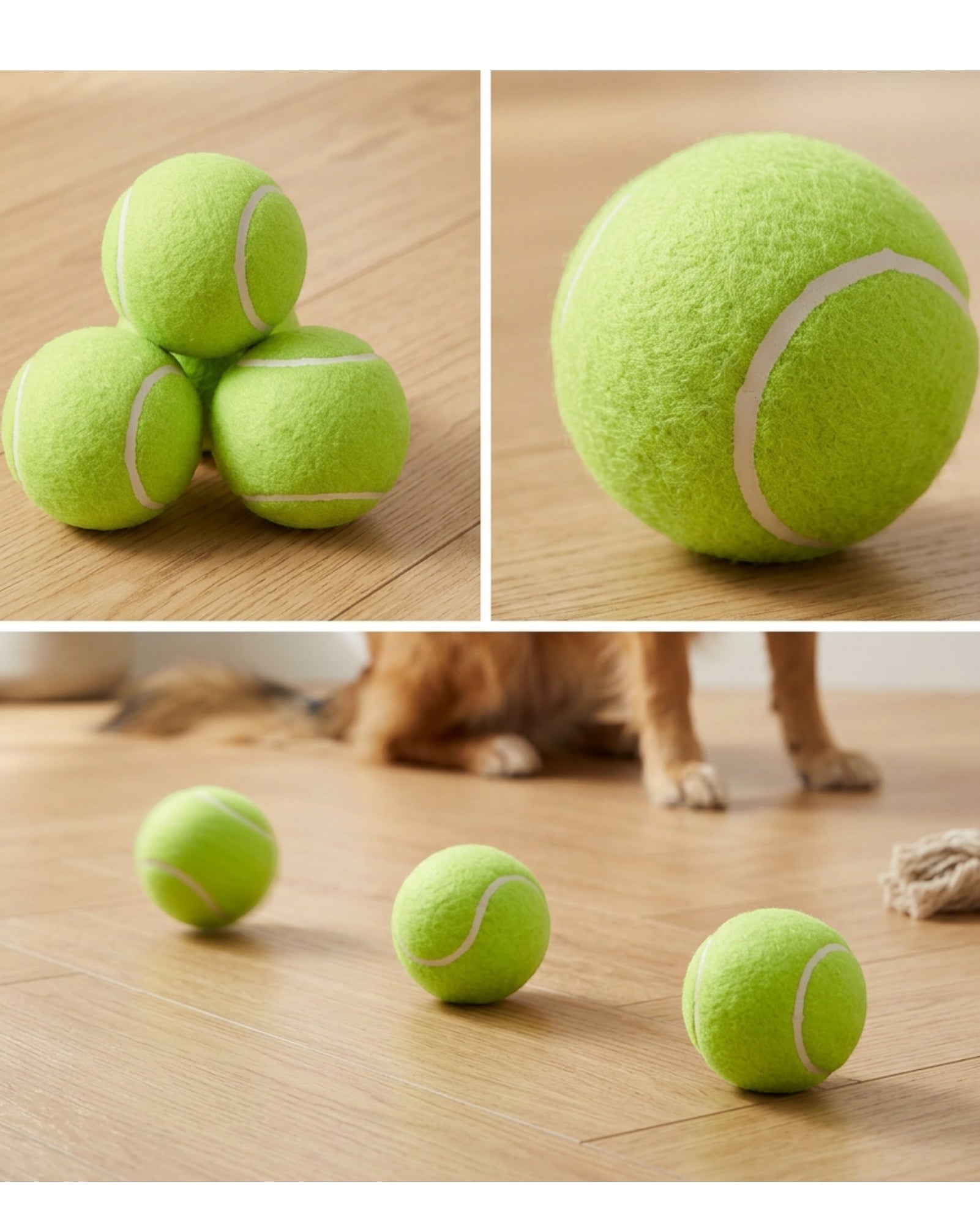 Vovn Tennis Ball Dog Toy Set Lime 3 Pack